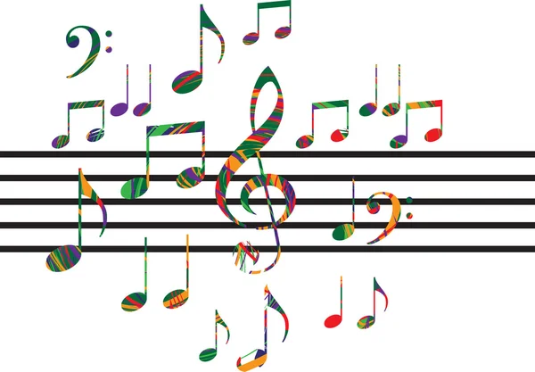 Illustrazione astratta della nota musicale — Vettoriale Stock