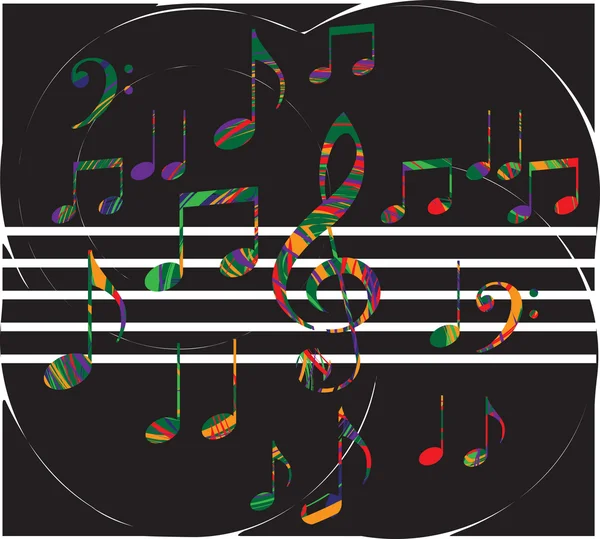 Абстрактна ілюстрація музичної ноти — стоковий вектор