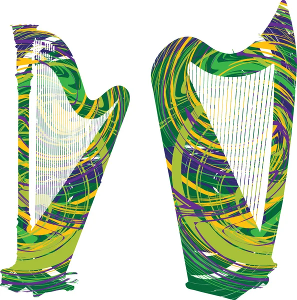 Ilustração harpa abstrata — Vetor de Stock