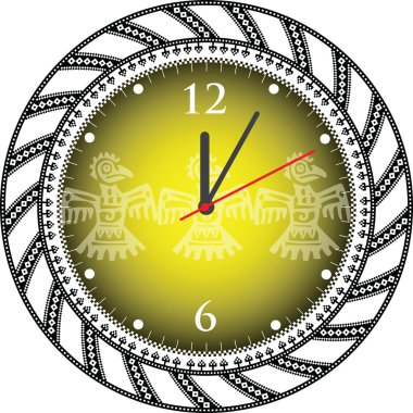 Vintage ancient clock clipart