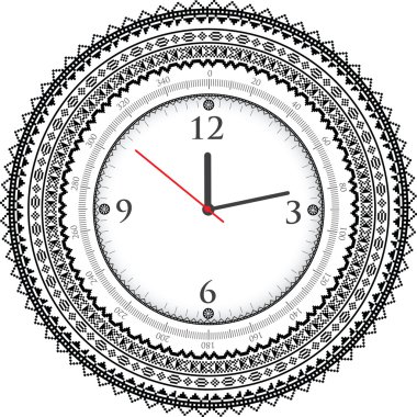 Vintage ancient clock clipart