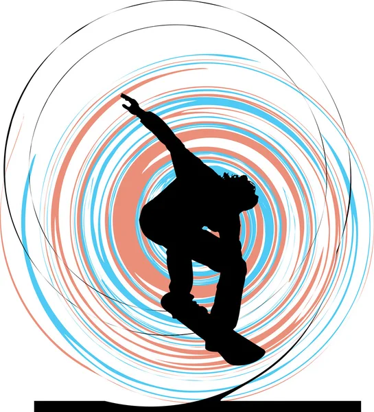 Illustrazione del pattinatore. Illustrazione vettoriale — Vettoriale Stock