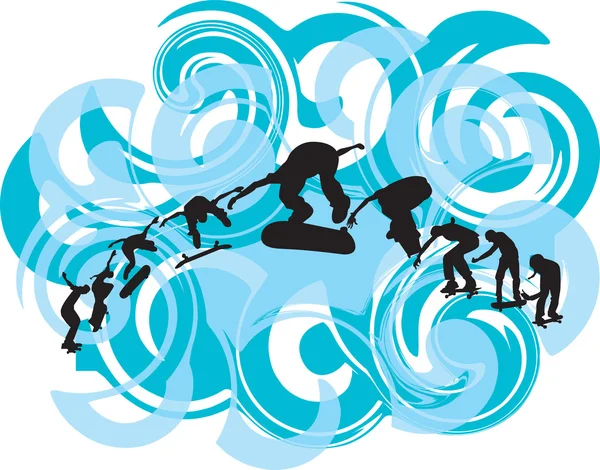 Illustration de patineur. Illustration vectorielle — Image vectorielle