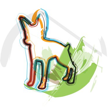 Dog, vector illustration clipart