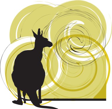 Kangaroo vector illustration clipart