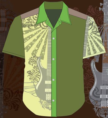 Men shirt. Vector illustration clipart