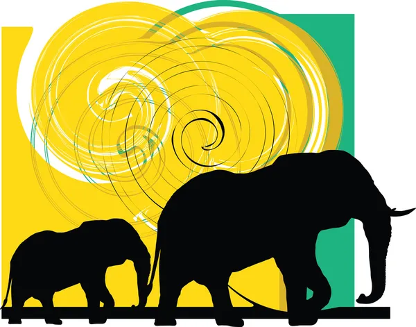 Elefant ilustrace — Stockový vektor