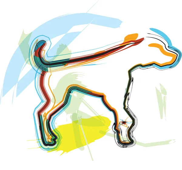 Perro, ilustración vectorial — Vector de stock