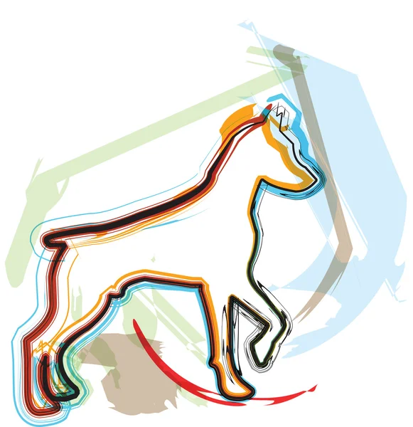 Pes, vektorové ilustrace — Stockový vektor