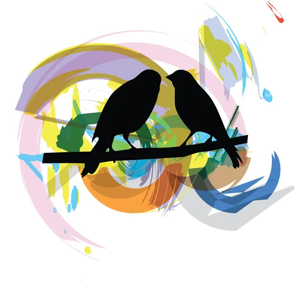 Иллюстрация птиц — стоковый вектор