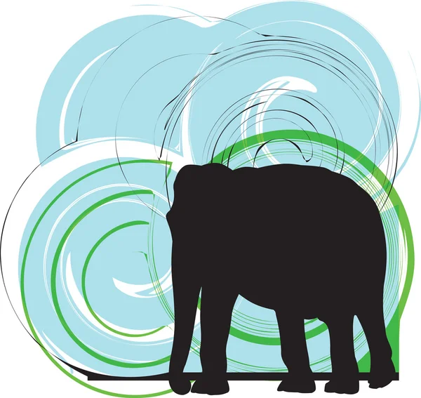 Ilustração do elefante — Vetor de Stock