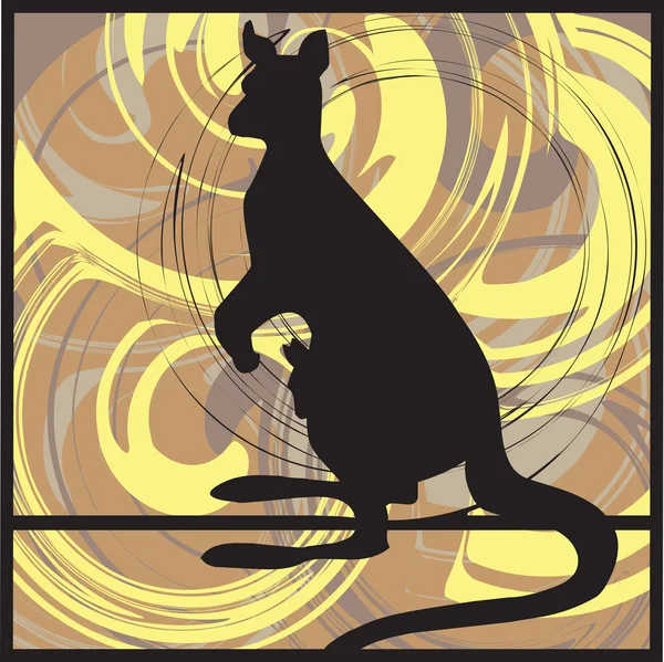 Kangoeroe vector illustratie — Stockvector