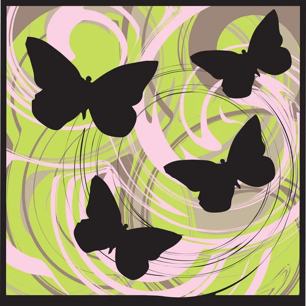 Фон бабочки. Векторная иллюстрация — стоковый вектор