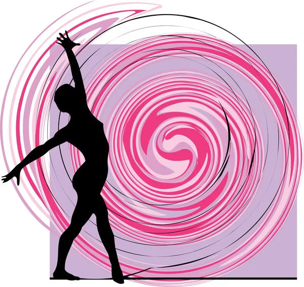 Акробатична дівчина, Векторні ілюстрації — стоковий вектор