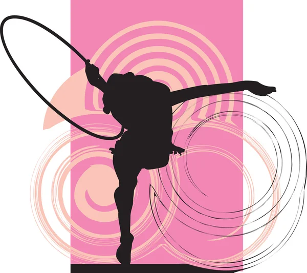 Chica acrobática, ilustración vectorial — Archivo Imágenes Vectoriales