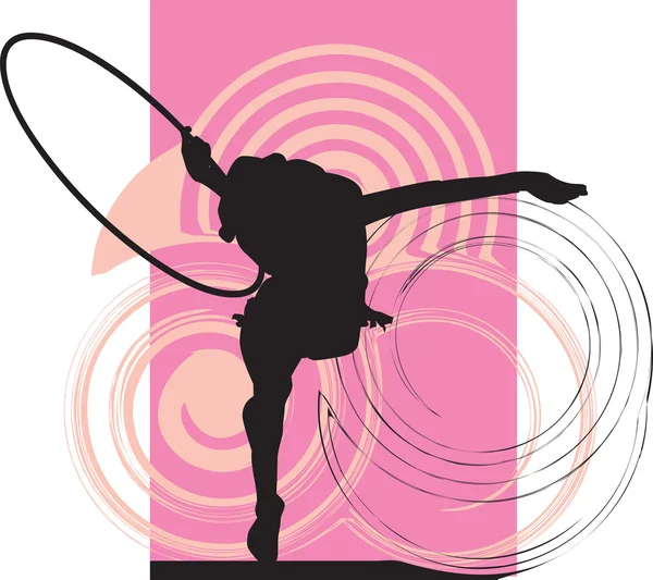 Fille acrobatique, Illustration vectorielle — Image vectorielle