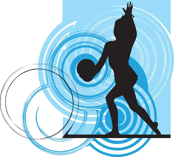 Akrobatisches Mädchen, Vektor-Illustration — Stockvektor