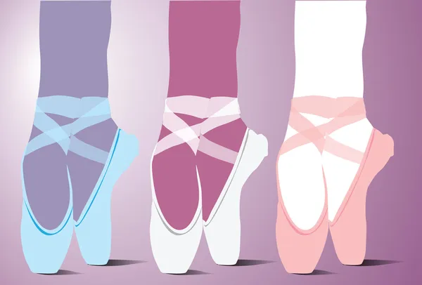 Zapatillas de ballet, ilustración vectorial — Archivo Imágenes Vectoriales
