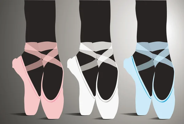 Sapatos de balé, ilustração vetorial — Vetor de Stock
