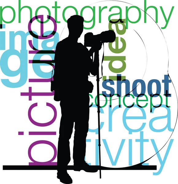 Photographer illustration — Stock Vector
