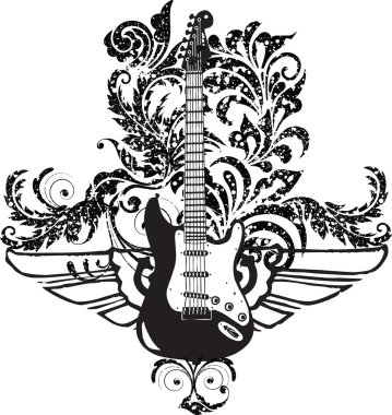 Electric Guitar design clipart