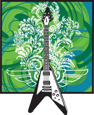 Electric Guitar design clipart