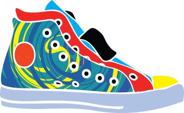 Sport shoes design clipart