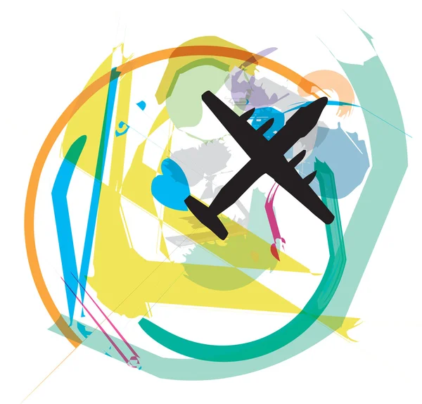 Illustration vectorielle avion — Image vectorielle