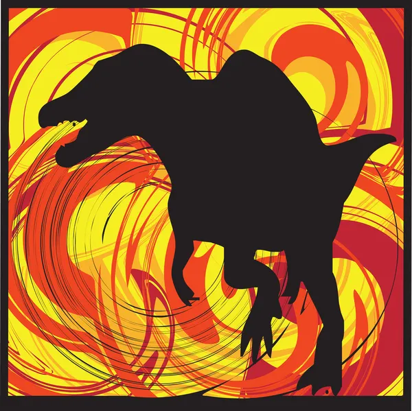 Dinosaurio. Ilustración vectorial — Vector de stock