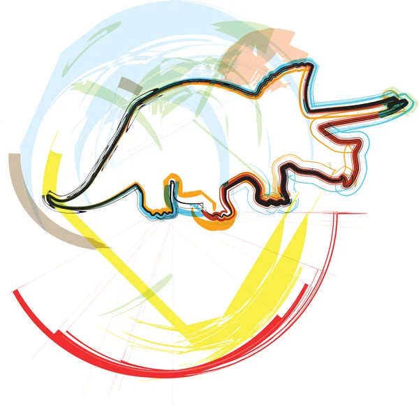 Dinosaurio. Ilustración vectorial — Archivo Imágenes Vectoriales