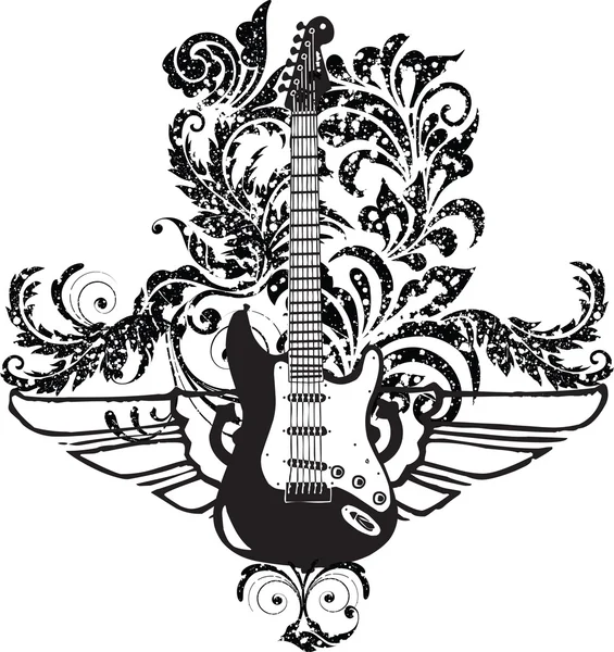 Conception de guitare électrique — Image vectorielle