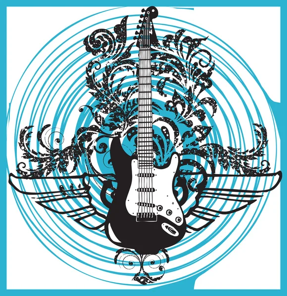 Conception de guitare électrique — Image vectorielle