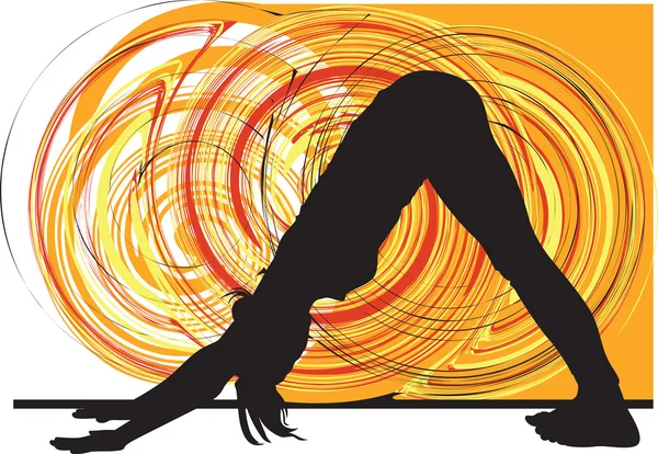 Yoga illüstrasyon — Stok Vektör