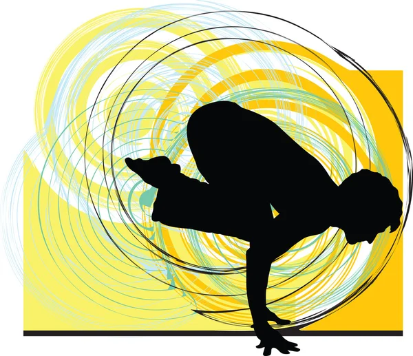 Yoga illustration — Stock vektor