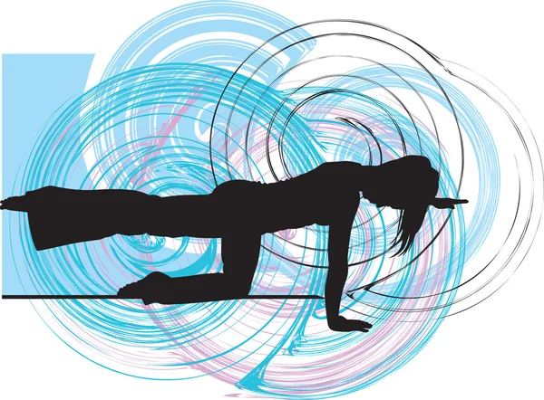 Yoga-illustrasjon – stockvektor