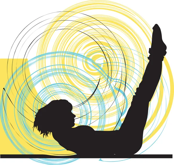 Иллюстрация йоги — стоковый вектор