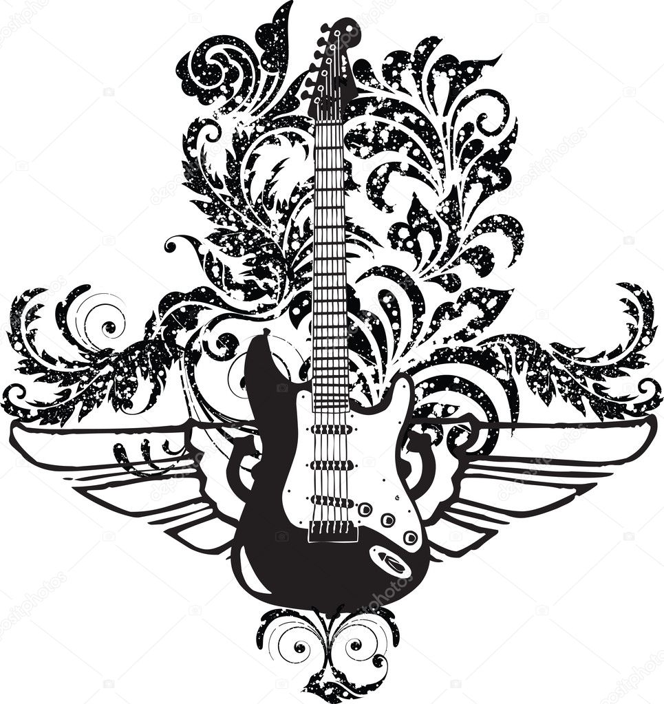 Download Electric Guitar design — Stock Vector © aroas #9254628