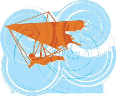 Hang Glider. Vector Illustration clipart