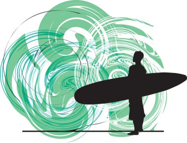 Surf. Vector illustration clipart