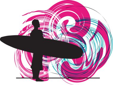 Surf. Vector illustration