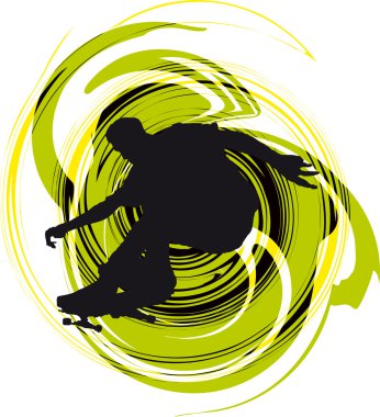 Skater illustration. Vector illustration clipart