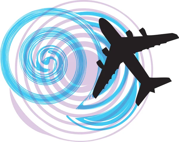 Векторная иллюстрация самолёта — стоковый вектор