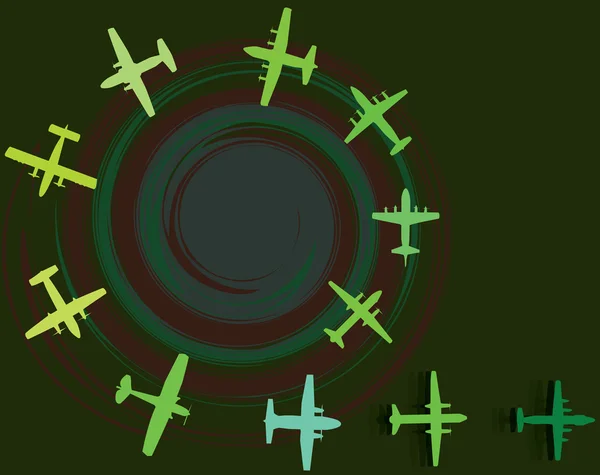 Vector illustratie van het vliegtuig — Stockvector
