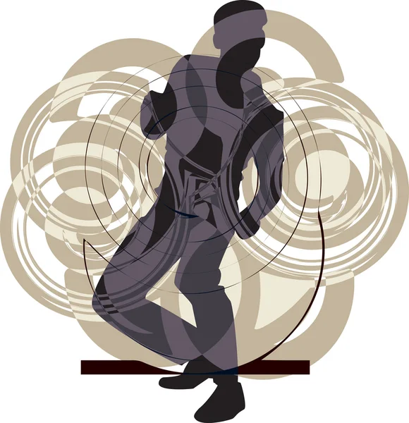 Tančící chlap ilustrace — Stockový vektor