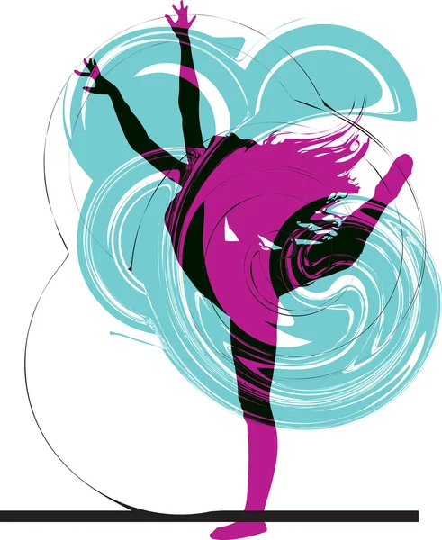 Ballet, Vector illustration — Stock Vector
