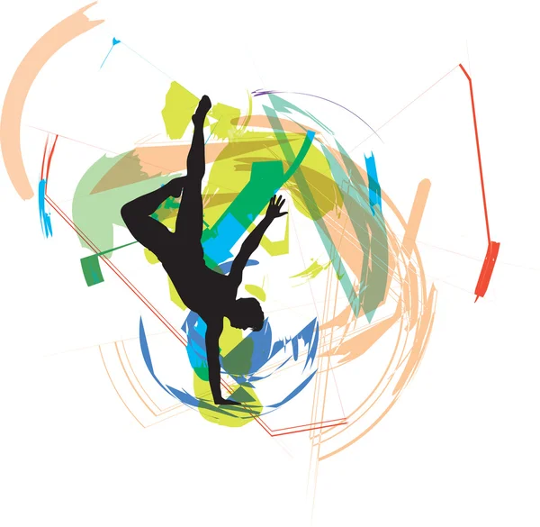 Bailando. Ilustración vectorial — Vector de stock