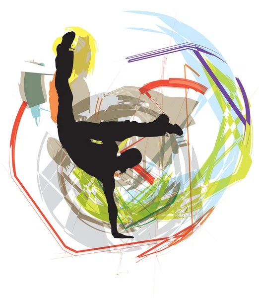 La danse. Illustration vectorielle — Image vectorielle