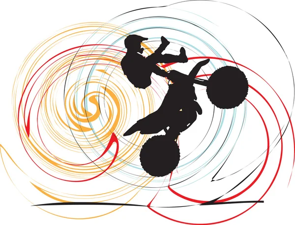Αφηρημένη σκίτσο του ποδηλάτης. εικονογράφηση φορέας — Διανυσματικό Αρχείο