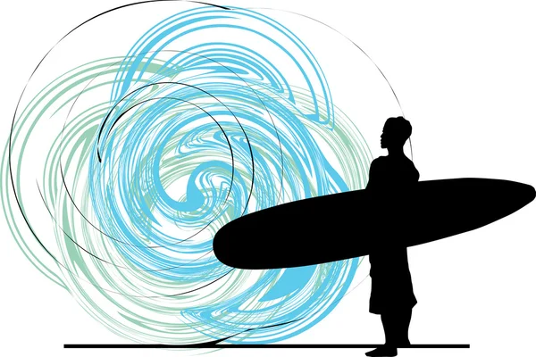 Surf. Vector illustration — Stok Vektör