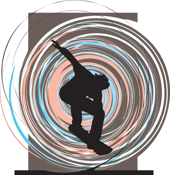 Skater illustratie. vectorillustratie — Stockvector